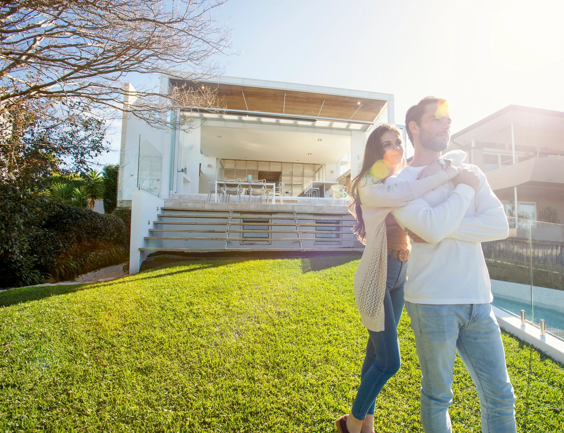 modern home buying real estate couple