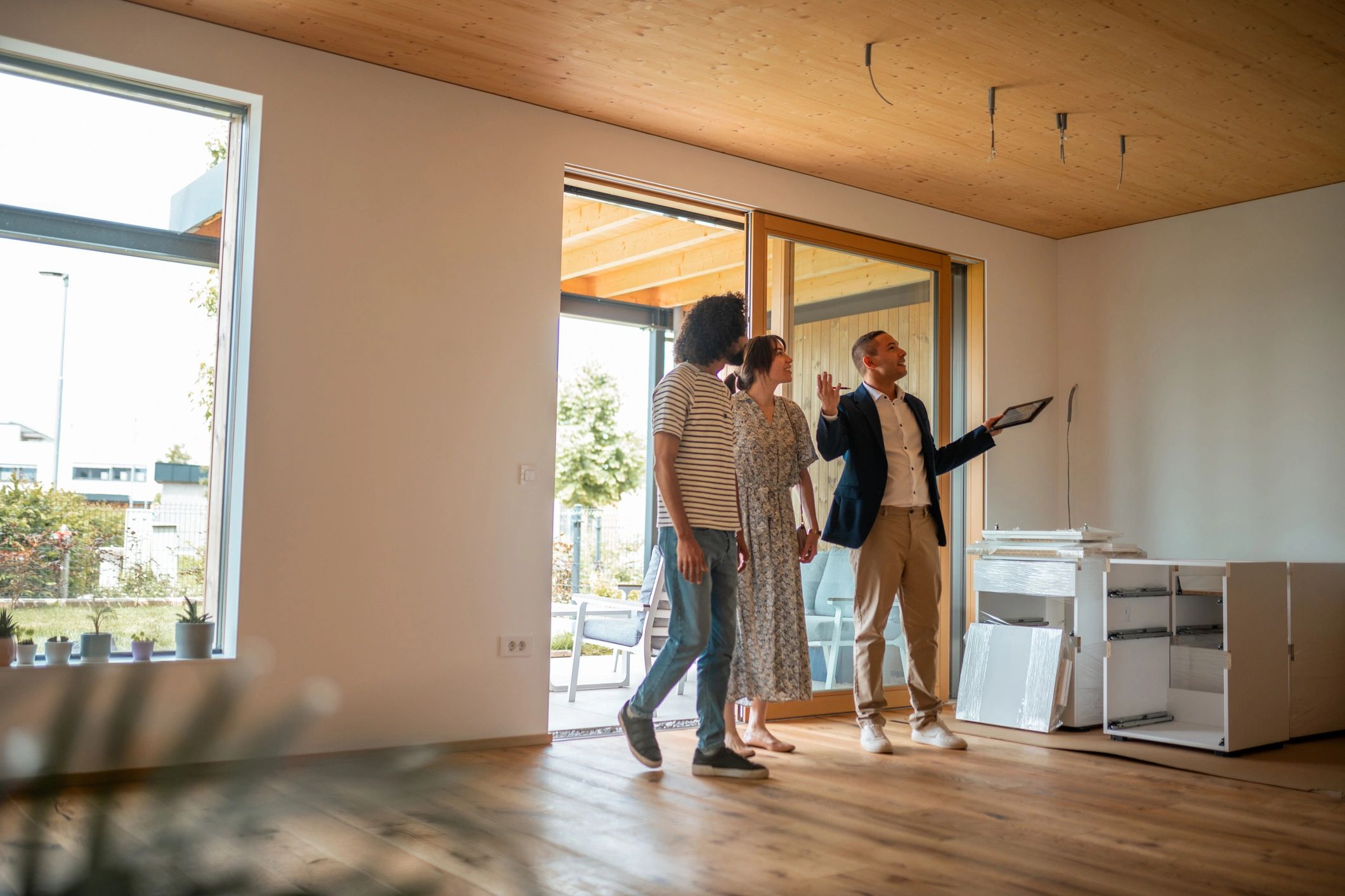 modern home buying real estate couple